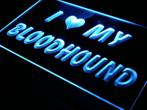 I Love My Bloodhound Dog Pet Neon Light Sign